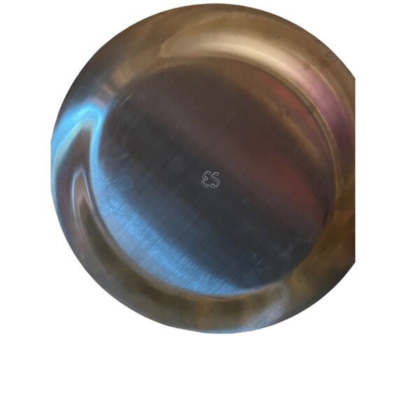 Embossed metal decorative platter 24" round with etched horse head - Picture 2 of 5